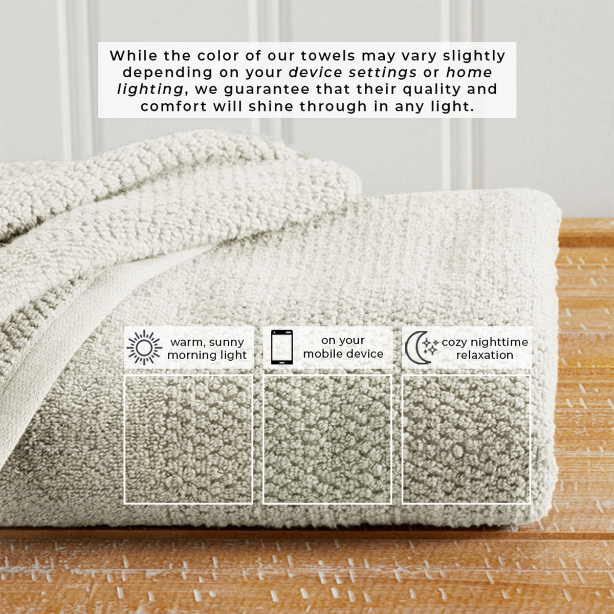 100% Cotton Woven Texture Bath Towel Set - Marbella Collection Bath - Tophatter Daily Deals