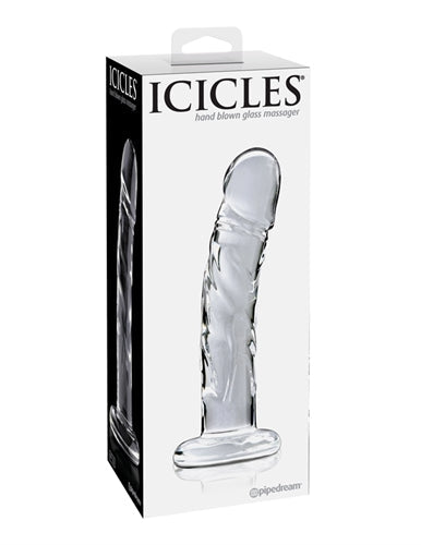 Icicles Clear Glass Massager with Curved G-Spot and P-Spot Stimulator > Glass > Dildos - Tophatter Daily Deals