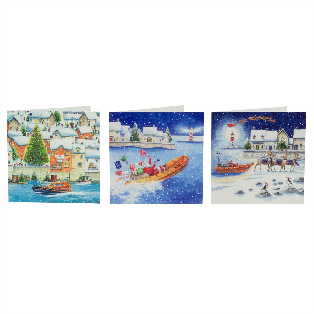 RNLI Charity Christmas Cards | Box of 20 Christmas Cards with 5 Designs Greeting Card - Tophatter Daily Deals