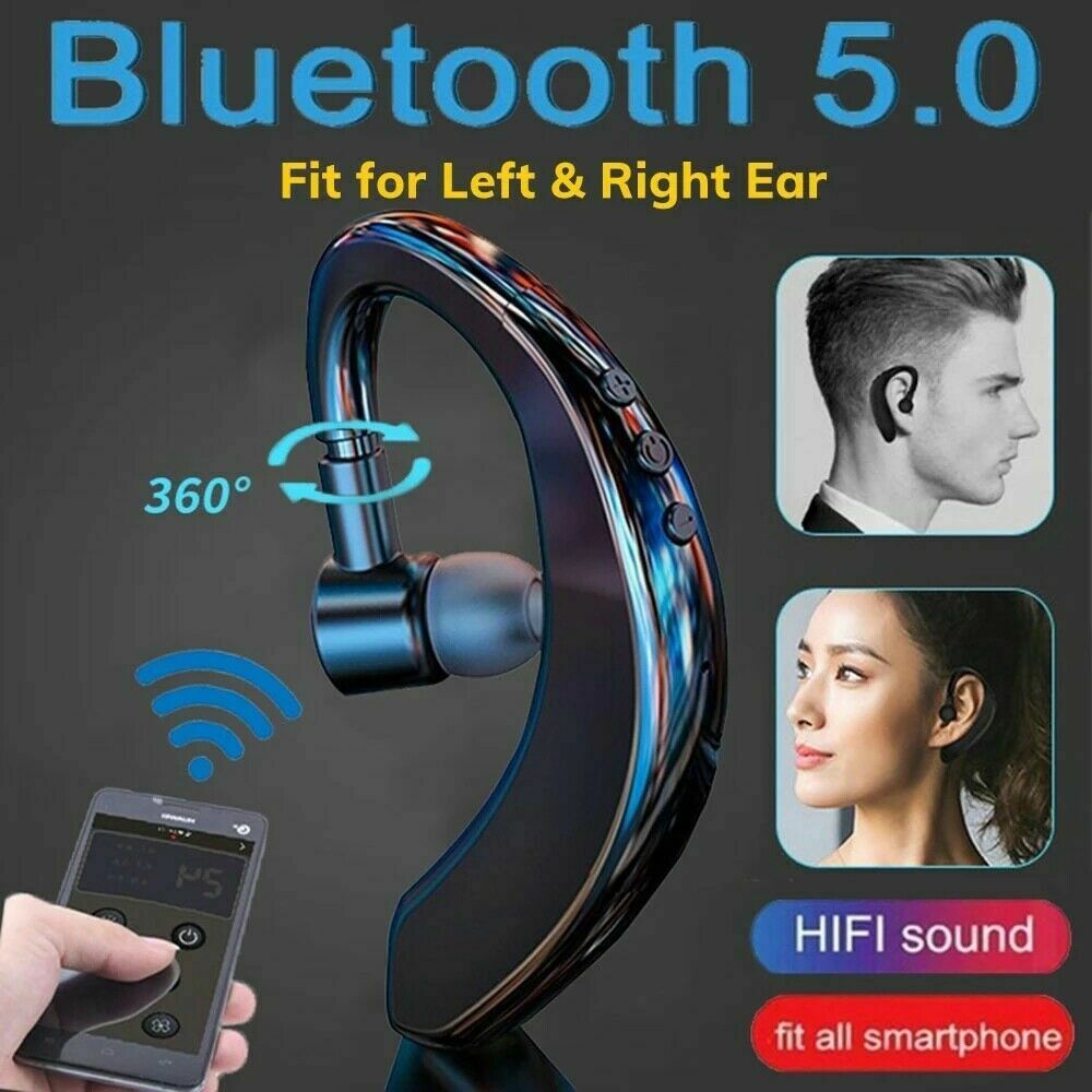 Bluetooth 5.0 Earpiece Driving Trucker Wireless Headset Earbuds Noise Cancelling 5 - Tophatter Daily Deals