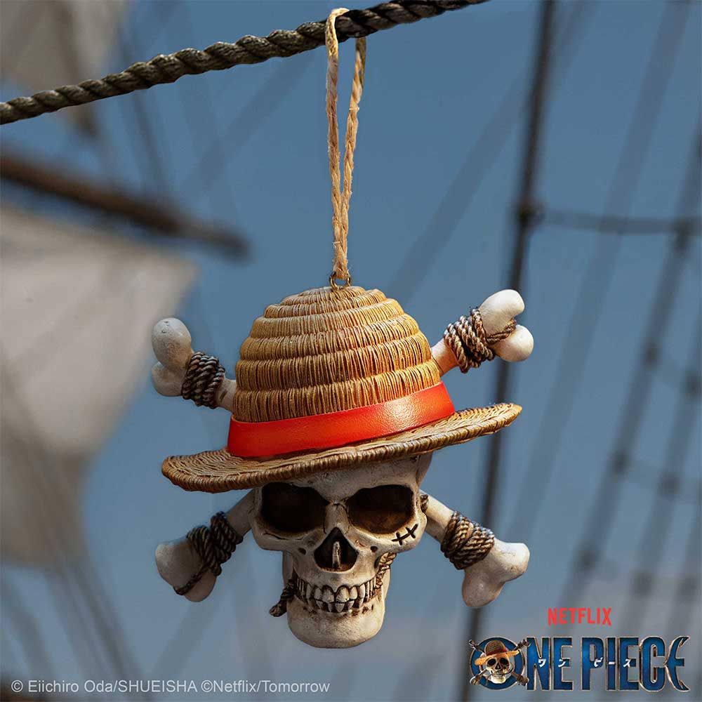 One Piece – Official Luffy Jolly Roger Hanging Ornament Hanging Ornament - Tophatter Daily Deals
