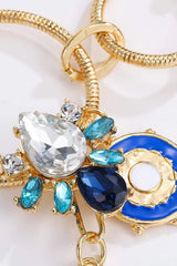 18K Gold-Plated Rhinestone Evil Eye Pendant Necklace Necklaces - Tophatter Daily Deals