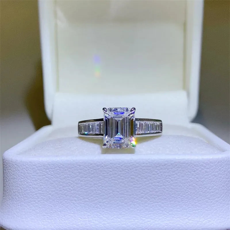 3 Carat Moissanite 925 Sterling Silver Ring Rings - Tophatter Daily Deals