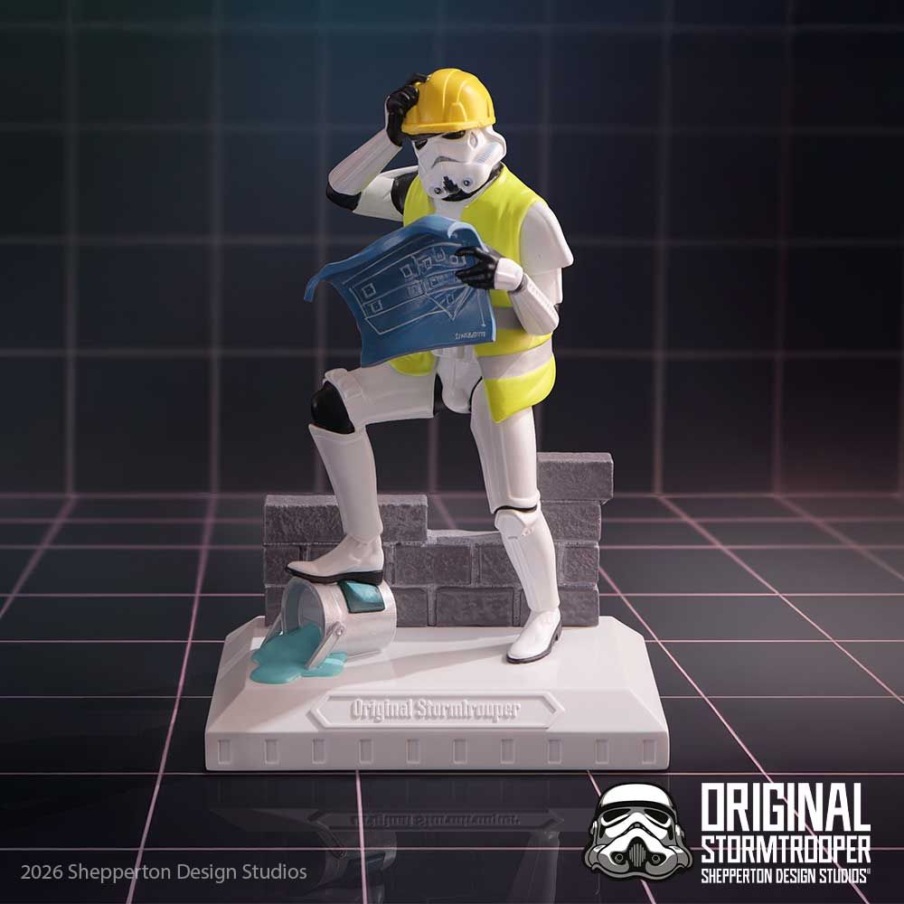 Original Stormtrooper – Hit a Brick Wall Figurine Decorative Figurine - Tophatter Daily Deals