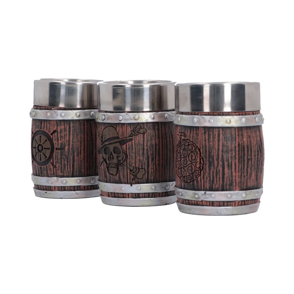 One Piece – Barrel Shot Glass Set of 3 Shot Glass Set - Tophatter Daily Deals
