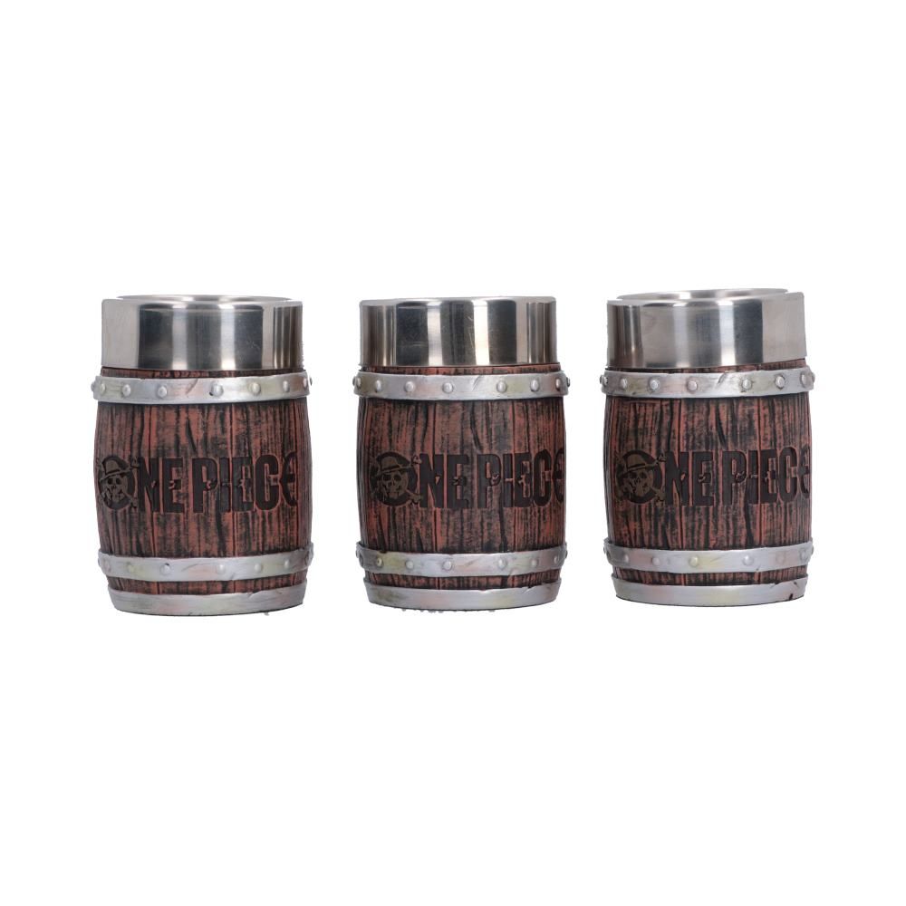 One Piece – Barrel Shot Glass Set of 3 Shot Glass Set - Tophatter Daily Deals