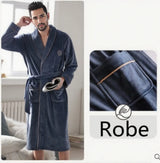 Burgundy island velvet fabric winter unisex flannel robe for men & women 0 - Tophatter Daily Deals
