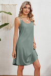 Eyelet Scoop Neck Double Strap Dress Casual Dresses - Tophatter Daily Deals