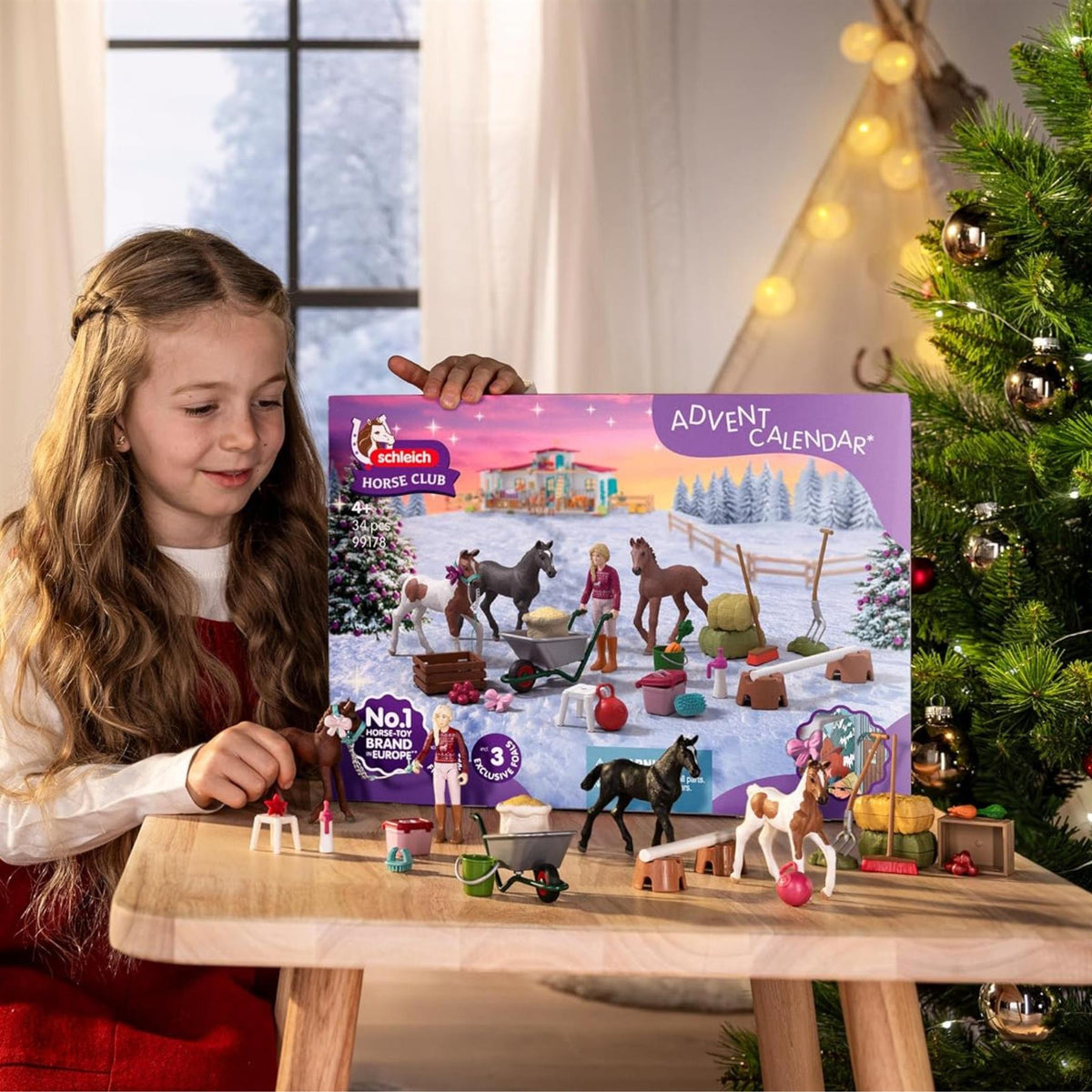 Schleich Horse Club Toy Advent Calendar, Horse Advent Calendar 2025, 34 Pieces Advent Calendar - Tophatter Daily Deals