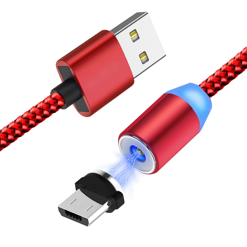 360-degree Blind Round Magnetic Data Cable Red 0 - Tophatter Daily Deals