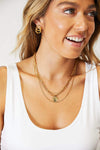 Adored Coin Pendant Triple-Layered Chain Necklace Necklaces - Tophatter Daily Deals