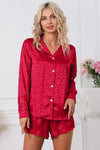 Long Sleeve Shirt and Shorts Lounge Set Loungewear Sets - Tophatter Daily Deals