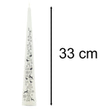 Large Traditional Countdown To Christmas Pyramid Advent Candle | Christmas White & Silver Advent Candle With Numbers | Advent Christmas Candle Festive Candle Advent Candle - Tophatter Daily Deals