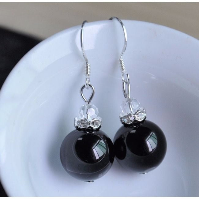 Natural Jadeite Bead Earrings 2 Earrings - Tophatter Daily Deals