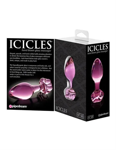 Icicles No. 48 (Pink) – Glass Tapered Anal Plug > Glass > Toys - Tophatter Daily Deals
