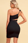 Ruched Cutout One-Shoulder Bodycon Dress - Tophatter Deals