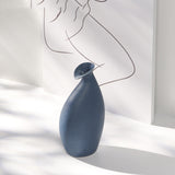 Blue Nordic Mediterranean Dry Flower Vase Living Room Simple Ceramic Creative Decoration Table Flower 4 Style 0 - Tophatter Daily Deals