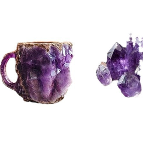 400ml Resin Mineral Crystal Coffee Mugs With Handles Elegant Fake Mineral Crystal Cup For Workplace Home Decor Christmas Gift Kitchen Gadgets 0 - Tophatter Daily Deals