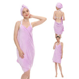 Bath Towel Sling Bath Skirt Coral Fleece Suit 0 - Tophatter Daily Deals