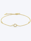 L To P Zircon 925 Sterling Silver Bracelet O-Gold One Size Bracelets - Tophatter Daily Deals
