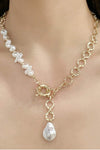 Freshwater Pearl Copper Necklace Gold One Size Necklaces - Tophatter Daily Deals