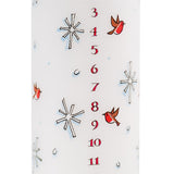 Traditional Countdown To Christmas Advent Dinner Pillar Candle - Snowman And Snowflake Design (Large Size) Advent Candle - Tophatter Daily Deals