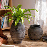 African Art Ancient Pot Flower Cement Decorative Flower Pot Ethnic Style 0 - Tophatter Daily Deals