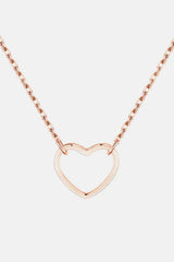 925 Sterling Silver Heart Shape Pendant Necklace Necklaces - Tophatter Daily Deals