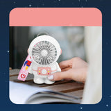 Astronaut Mini Usb Small Fan Rechargeable Portable 0 - Tophatter Daily Deals
