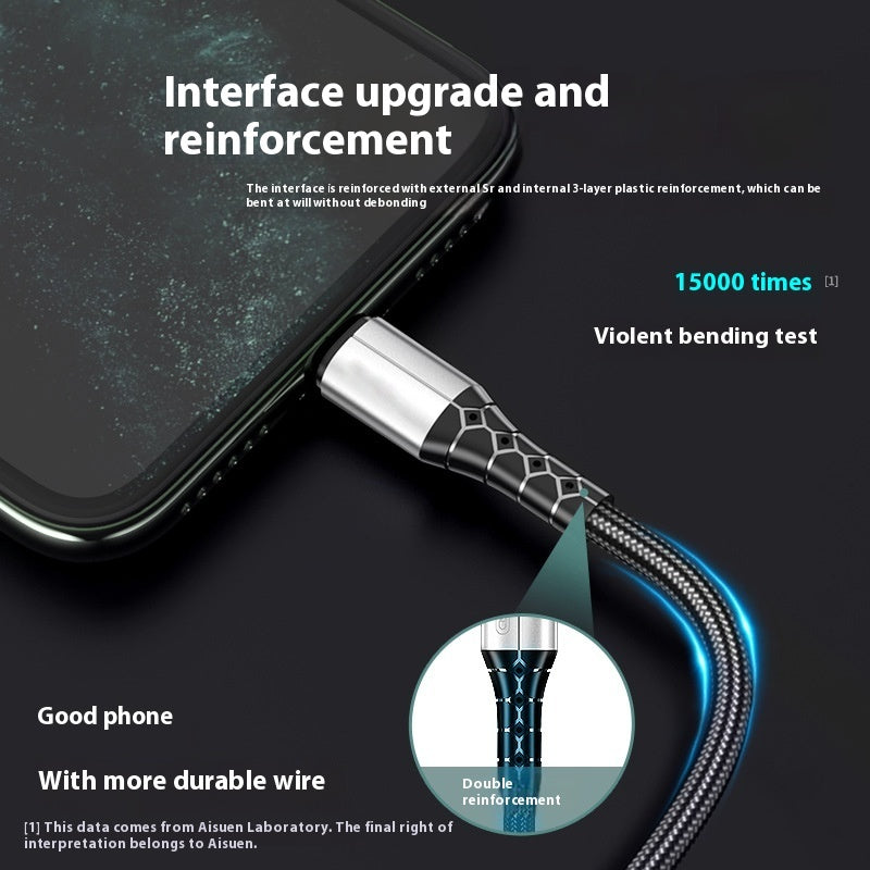 Android TYPE-C Super Fast Charge 5A Nylon Braided Mobile Phone Charging Cable 0 - Tophatter Daily Deals