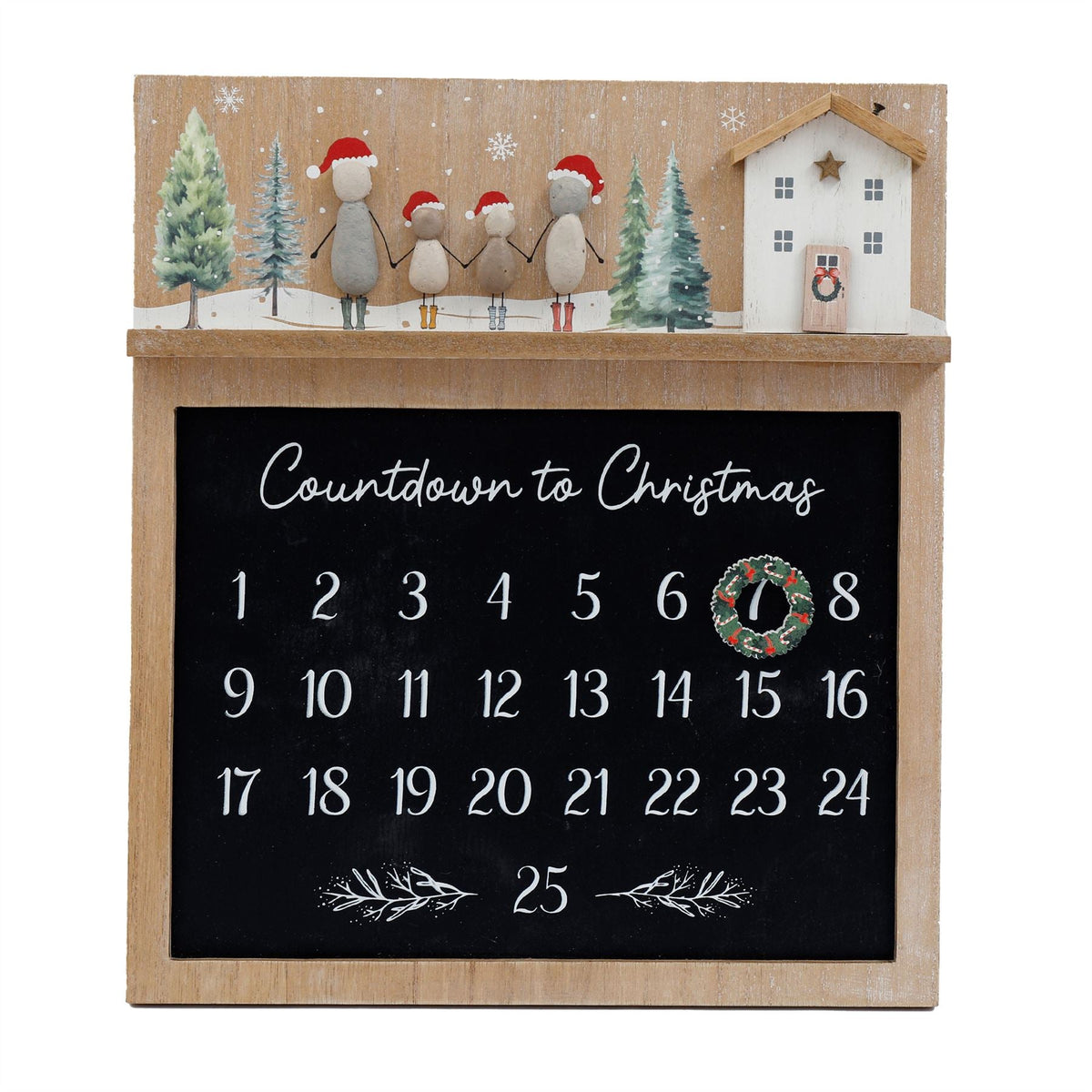 Pebble Family Christmas Advent Calendar | Magnetic Advent Calendar Wall Plaque Advent Calendar - Tophatter Daily Deals