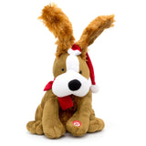 25cm Christmas Singing Dog Novelty Christmas Ornament | Animated Christmas Decorations | Musical Xmas Decorations - Colour Varies One Supplied Musical Decoration - Tophatter Daily Deals
