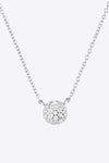Zircon Decor Pendant 925 Sterling Silver Necklace Silver One Size Necklaces - Tophatter Daily Deals