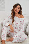 Flamingo Long Sleeve Top and Pants Lounge Set Loungewear Sets - Tophatter Daily Deals