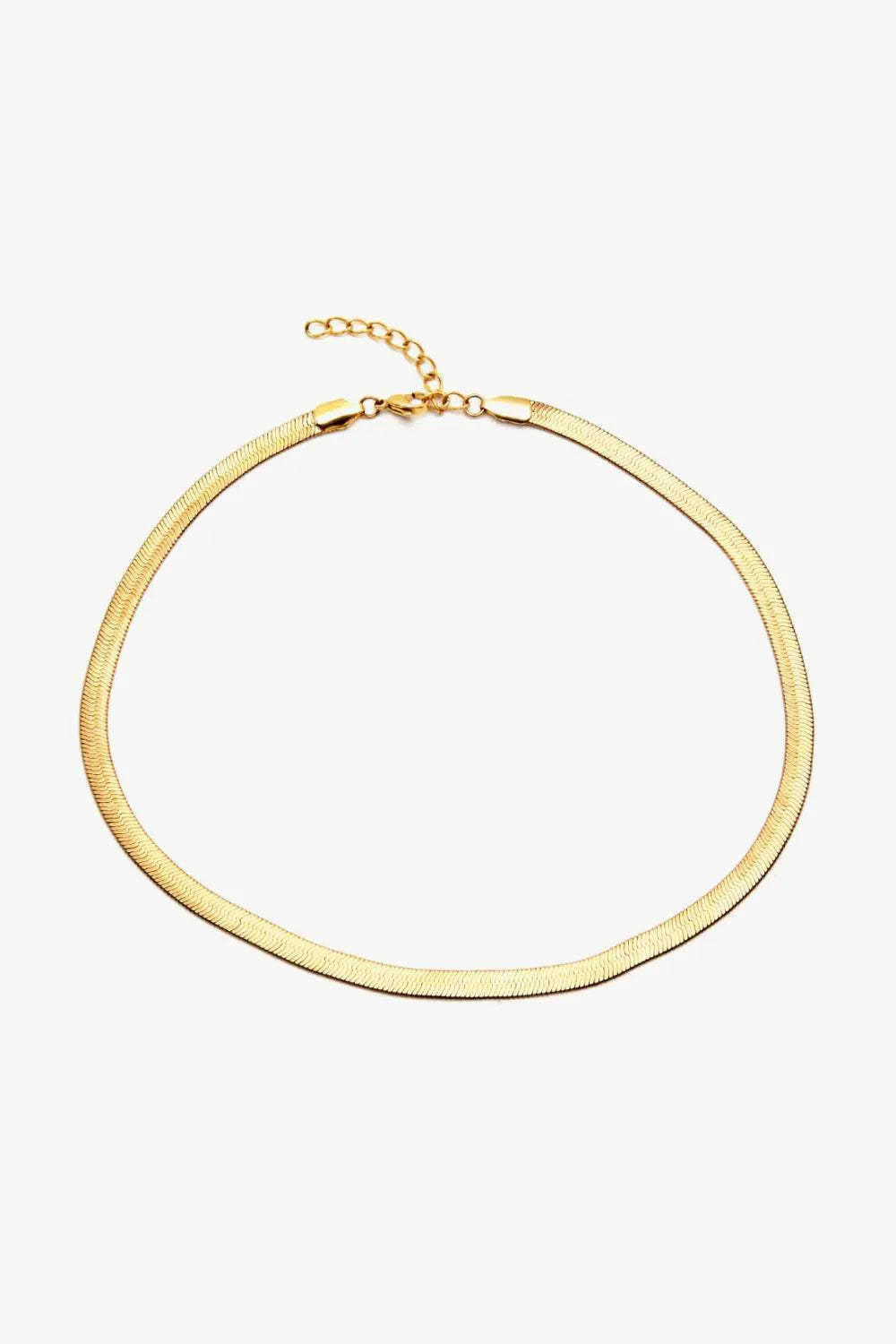 Minimalist Herringbone Chain Necklace Necklaces - Tophatter Daily Deals