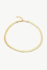 Minimalist Herringbone Chain Necklace Necklaces - Tophatter Daily Deals