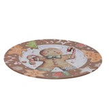 Gingerbread Christmas Tin Platter | Round Christmas Serving Tray Platter - 33cm Tray - Tophatter Daily Deals