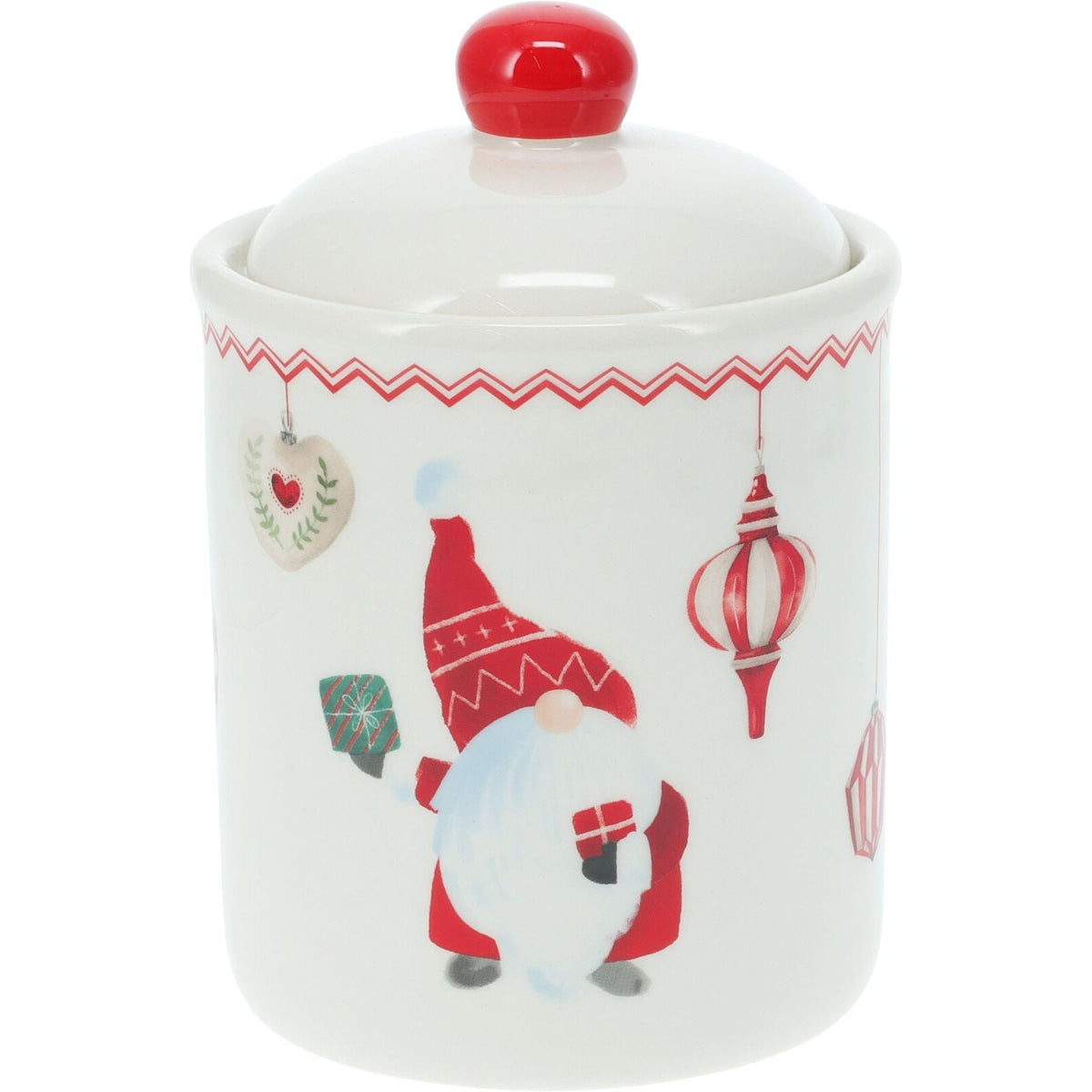 Gonk Christmas Storage Jar | Festive Gnome Kitchen Jar with Airtight Lid - 15cm Jar - Tophatter Daily Deals
