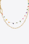 Multicolored Stone Double-Layered Necklace Necklaces - Tophatter Daily Deals