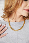 Adored Curb Chain Stainless Steel Necklace Gold One Size Necklaces - Tophatter Daily Deals