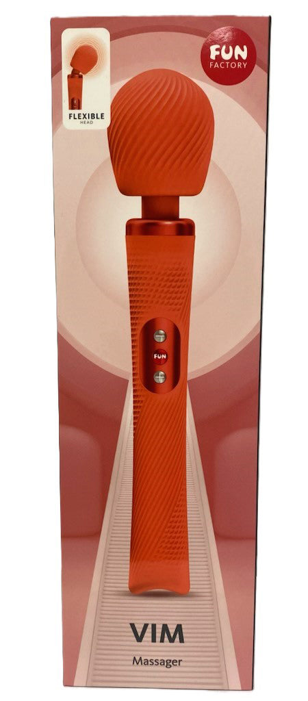 Fun Factory Vim (Orange) – USB-C Rechargeable Rumbling Massage Wand > Sex Toys > Massage Wands - Tophatter Daily Deals