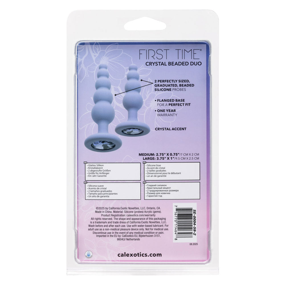 First Time Crystal Beaded Duo (Purple) – Beginner Beaded Anal Probe Set > Anal Range > Anal Beads - Tophatter Daily Deals