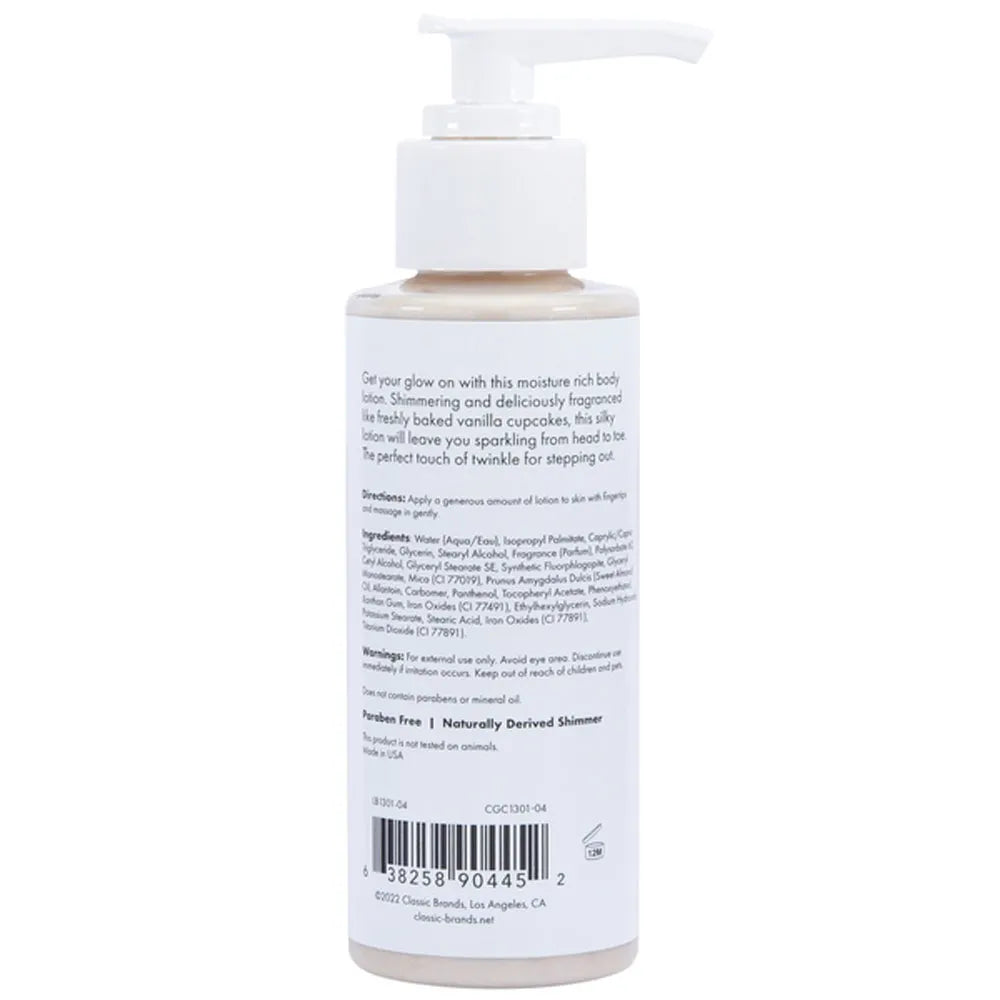 Glow Vanilla Cupcake Shimmer Lotion – Moisture Rich Body Lotion 4 Oz > Essentials > Bath & Body - Tophatter Daily Deals