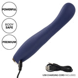 Chic Peony Flexible G-Wand Vibrator with Dual Motors, 10 Speeds, Navy Blue Silicone and Gold Accents > Sex Toys For Ladies > G-Spot Vibrators - Tophatter Daily Deals