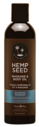 Hemp Seed Massage and Body Oil with Italian Bergamot Juniper Berries and White Wood 237 ml > Essentials > Massage Oil - Tophatter Daily Deals