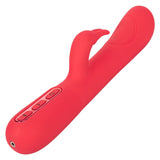 Throb Pulse Red Silicone Rabbit Vibrator with Double Thumping Action and 7 Vibration Functions > Vibrators > Ladies > Rabbit - Tophatter Daily Deals