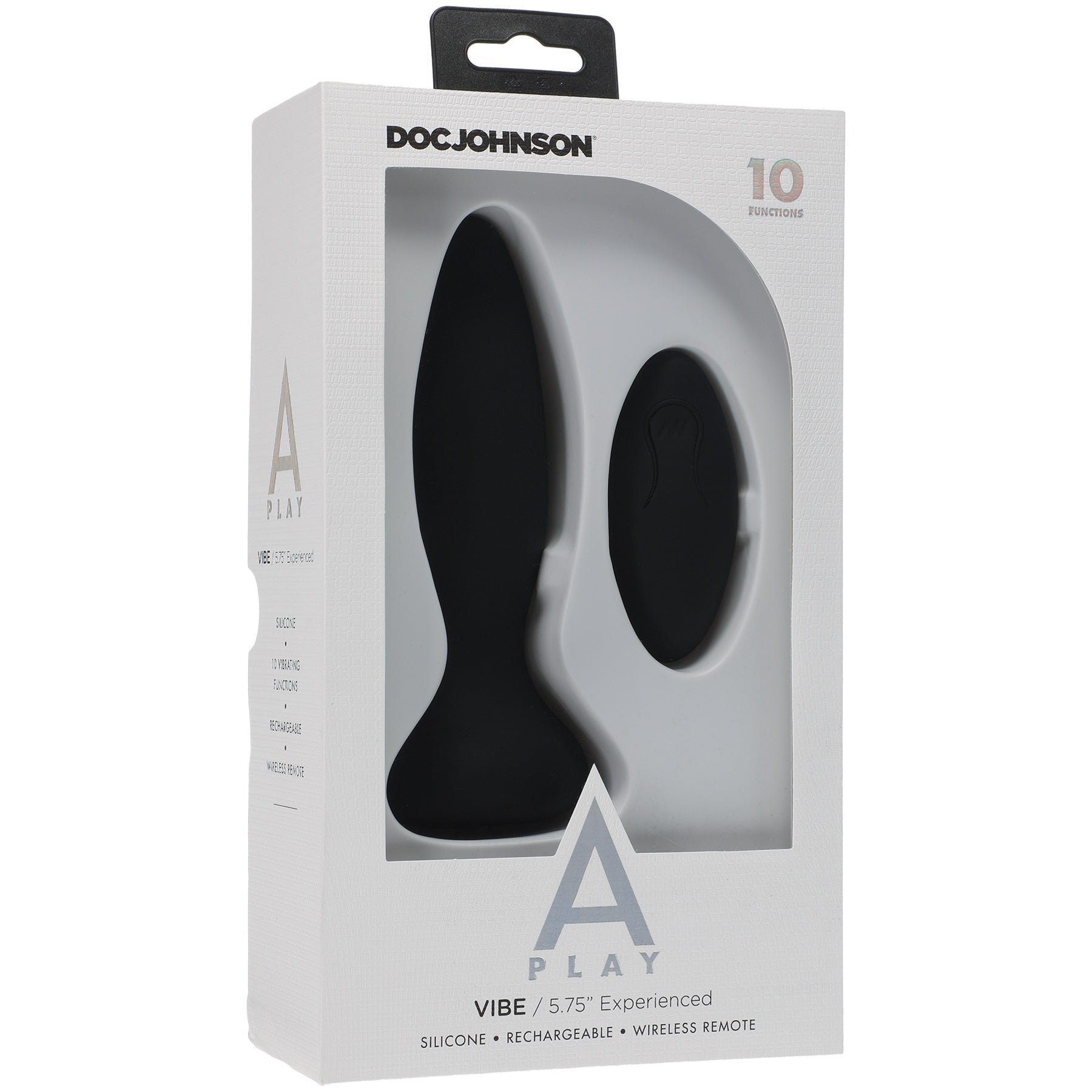 Vibe - Experienced - Rechargeable Silicone Anal Plug With Remote (Black) > Anal Range > Vibrating Butt Plugs - Tophatter Daily Deals