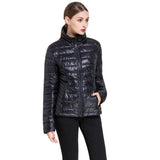 Women’s Goose Down Lightweight Puffer Jacket Black Women's Outerwear - Tophatter Daily Deals
