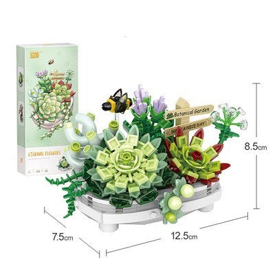 Blossom Pot Simulation Green Plant Household Decoration Toys Succulent No accessories 0 - Tophatter Daily Deals
