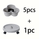 Stackable Self-Watering Plastic Planters (6 pcs) Home & Garden > Artificial Plants > Pots, Planters & Accessories - Tophatter Daily Deals